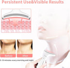LED Neck & Face Massager - Portable Thermal Vibration LED Therapy