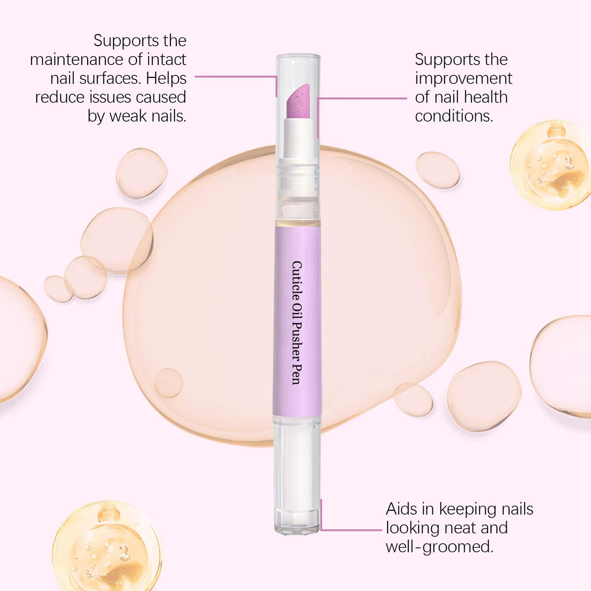 Cuticle Oil Pusher Pen 2‑in‑1