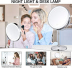 LED Makeup Mirror with Lights & Magnification for Makeup